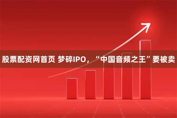 股票配资网首页 梦碎IPO,“中国音频之王”要被卖